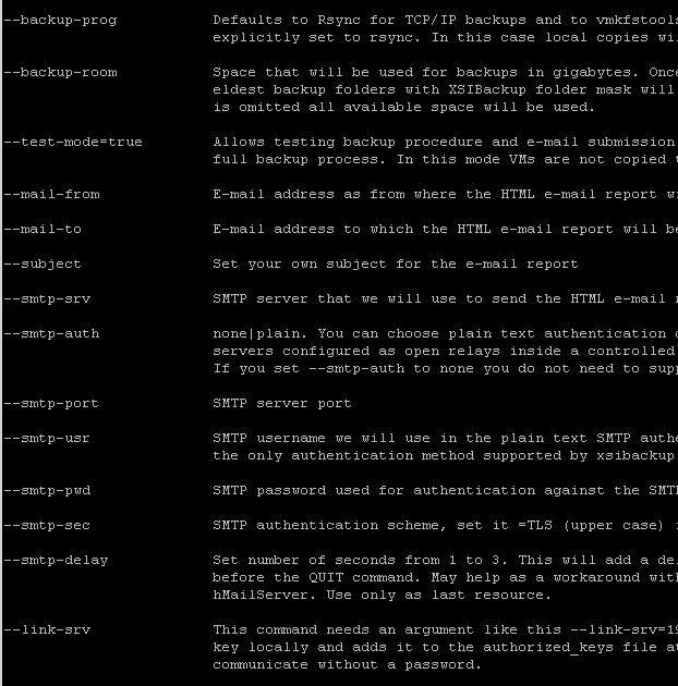 XSIBackup Help