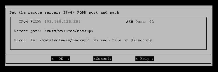XSIBackup remote backup point