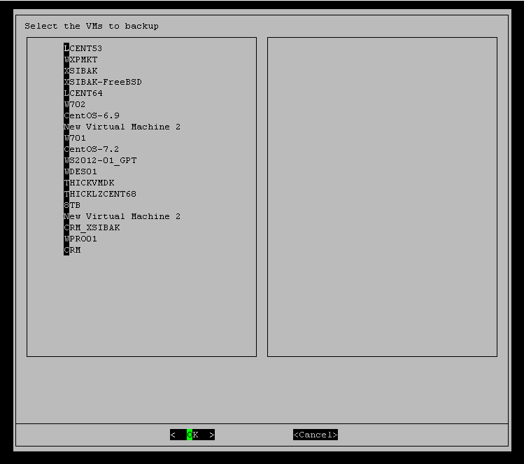 XSIBackup: select custom VMs