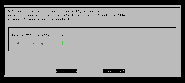 Set --remote-xsipath parameter