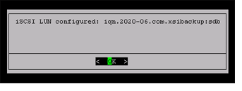 iSCSI LUN added