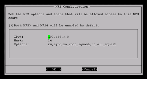 Configure NFS options