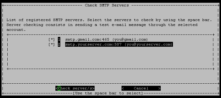 ©XSIBackup-DC: check an SMTP server